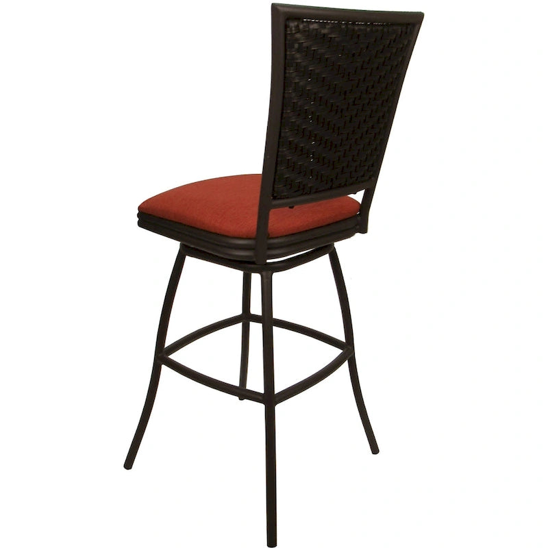 Patio Outdoor Swivel Counter Bar Stool 26  - Erin Terracotta - 26 inch seat