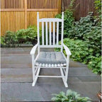 Clihome Wooden Porch Rocker Chair