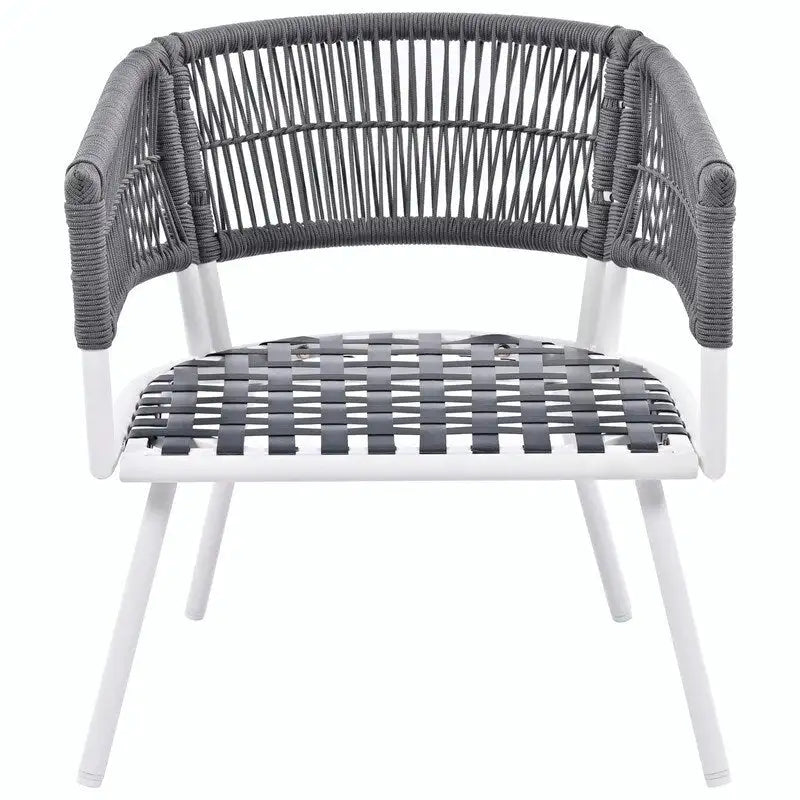 4-Piece Boho Rope Patio Furniture: Outdoor Seating with Acacia Wood Table, Thick Cushions