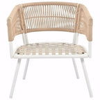 4-Piece Boho Rope Patio Furniture: Outdoor Seating with Acacia Wood Table, Thick Cushions