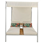 Outdoor Patio Sunbed Daybed with Cushions, Adjustable Seats for Garden,Swiming Pool
