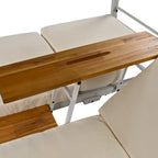 Outdoor Patio Sunbed Daybed with Cushions, Adjustable Seats for Garden,Swiming Pool