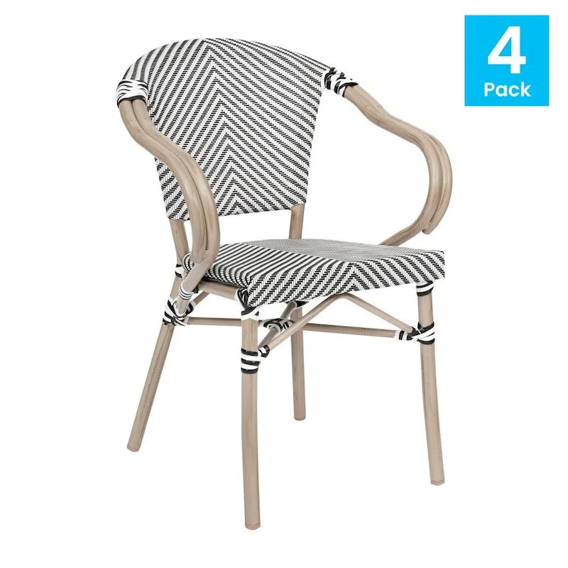Stacking Bistro Chairs with Metal Frames