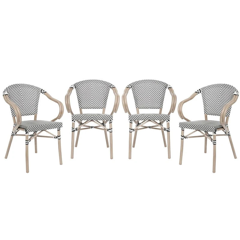 Stacking Bistro Chairs with Metal Frames