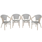 Stacking Bistro Chairs with Metal Frames