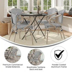 Stacking Bistro Chairs with Metal Frames