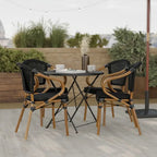 Stacking Bistro Chairs with Metal Frames
