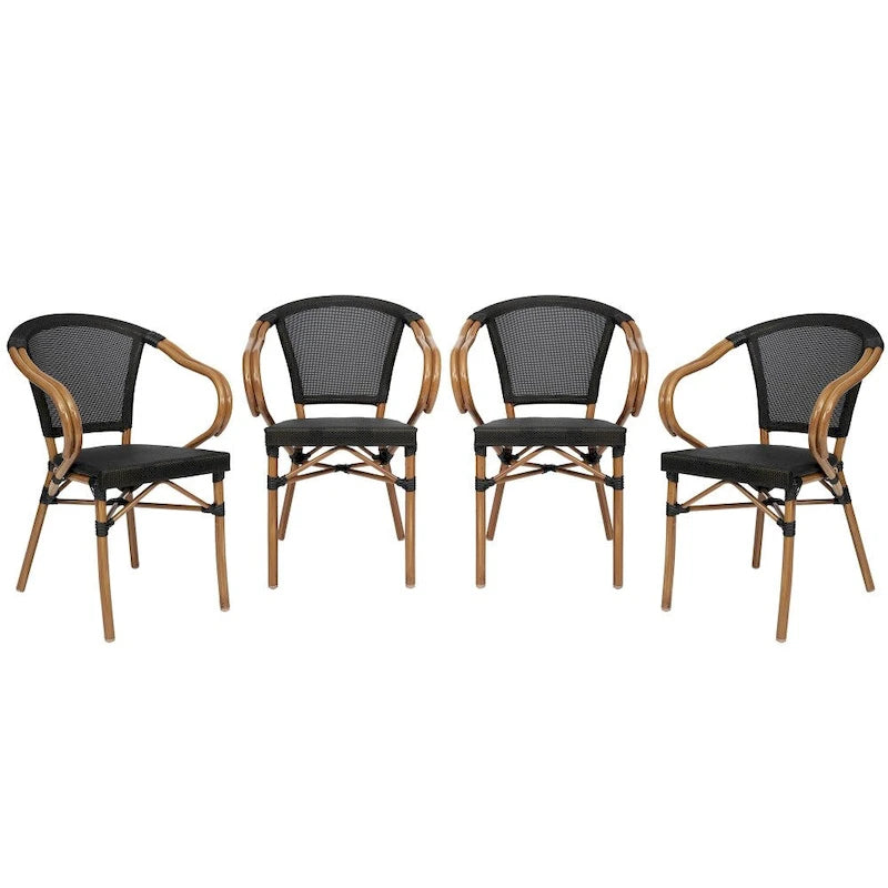 Stacking Bistro Chairs with Metal Frames