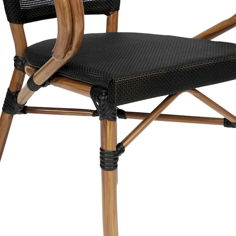 Stacking Bistro Chairs with Metal Frames