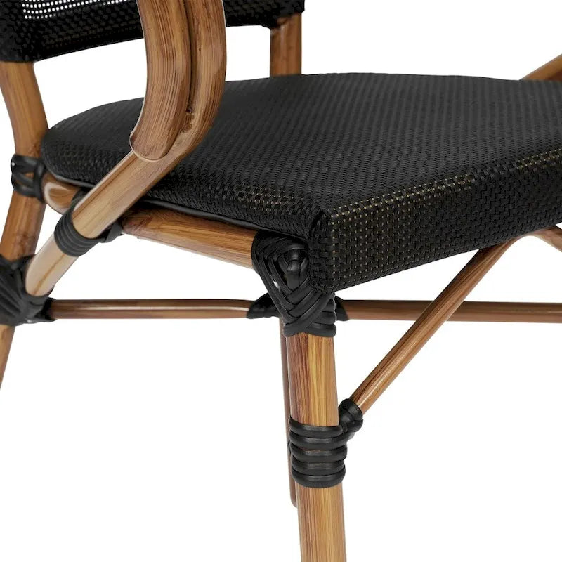 Stacking Bistro Chairs with Metal Frames