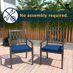 Patio Cast Aluminum Lattice Dining Chairs with Cushions (Set of 4)
