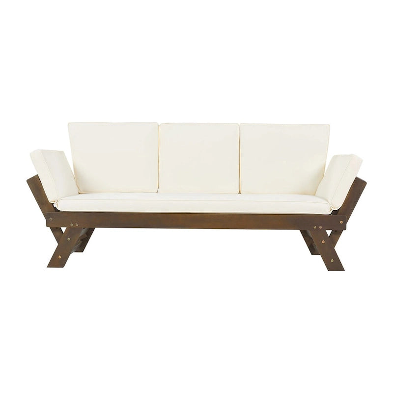 Nestfair Outdoor Adjustable Daybed Sofa Chaise Lounge with Cushions - N/A