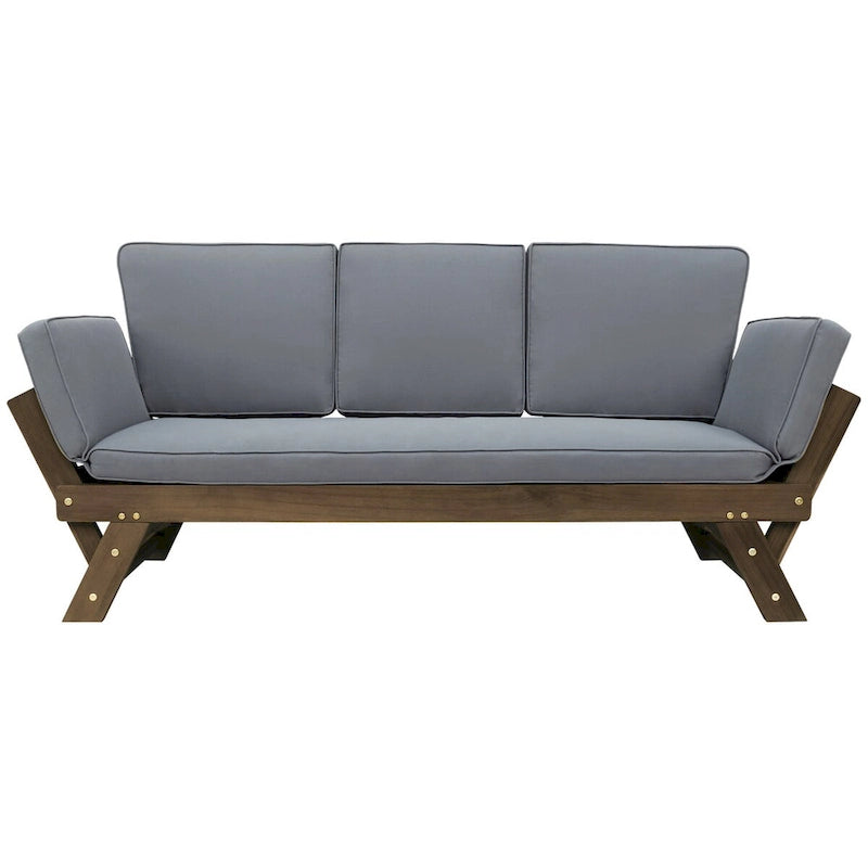 Nestfair Outdoor Adjustable Daybed Sofa Chaise Lounge with Cushions - N/A