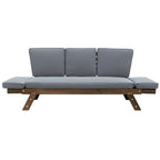 Nestfair Outdoor Adjustable Daybed Sofa Chaise Lounge with Cushions - N/A