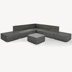 Stylish 8-Piece Outdoor Patio Furniture Set with Tempered Glass Table