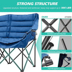 DoCred Oversized 2 Person Folding Fully Padded Camping Chair
