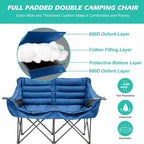 DoCred Oversized 2 Person Folding Fully Padded Camping Chair