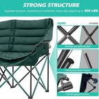 DoCred Oversized 2 Person Folding Fully Padded Camping Chair