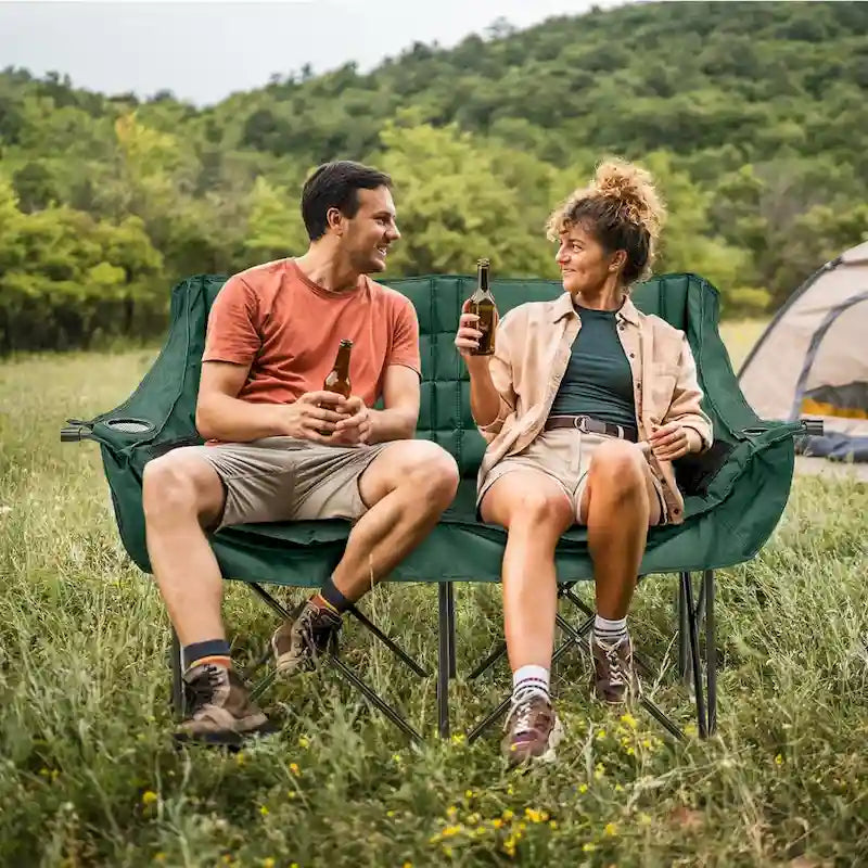 DoCred Oversized 2 Person Folding Fully Padded Camping Chair
