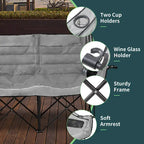 DoCred Oversized 2 Person Folding Fully Padded Camping Chair