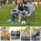 DoCred Oversized 2 Person Folding Fully Padded Camping Chair
