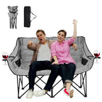 DoCred Oversized 2 Person Folding Fully Padded Camping Chair