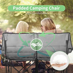 DoCred Oversized 2 Person Folding Fully Padded Camping Chair