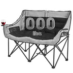 DoCred Oversized 2 Person Folding Fully Padded Camping Chair