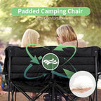 DoCred Oversized 2 Person Folding Fully Padded Camping Chair
