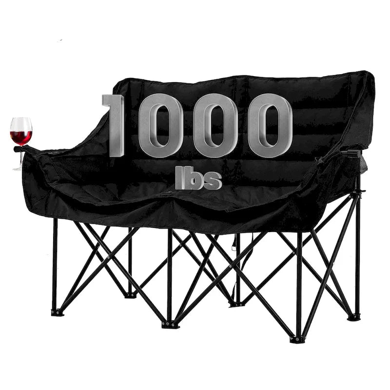 DoCred Oversized 2 Person Folding Fully Padded Camping Chair