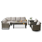 Outdoor Swivel Chairs with Sectional Sofa Table
