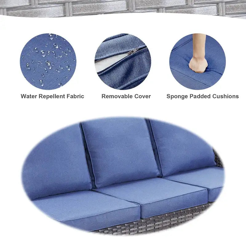 Outdoor Swivel Chairs with Sectional Sofa Table