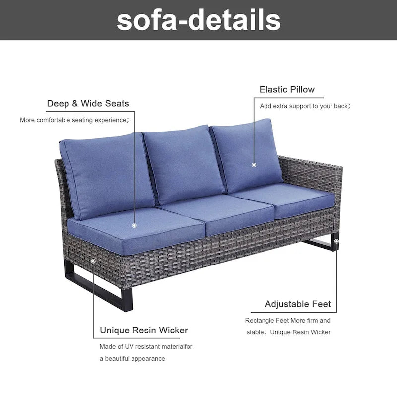Outdoor Swivel Chairs with Sectional Sofa Table