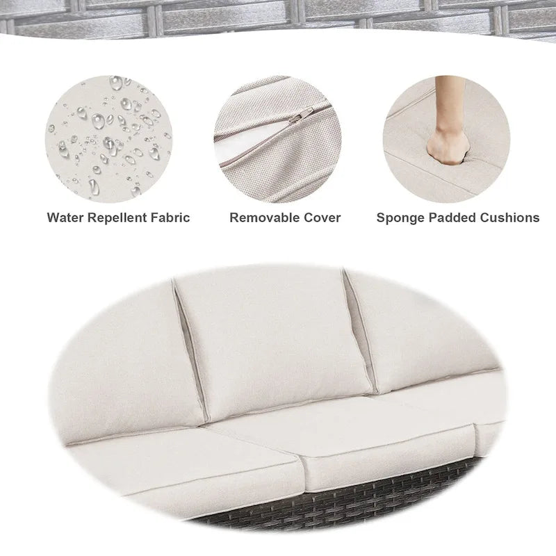 Outdoor Swivel Chairs with Sectional Sofa Table