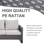 Outdoor Swivel Chairs with Sectional Sofa Table