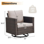 Outdoor Swivel Chairs with Sectional Sofa Table