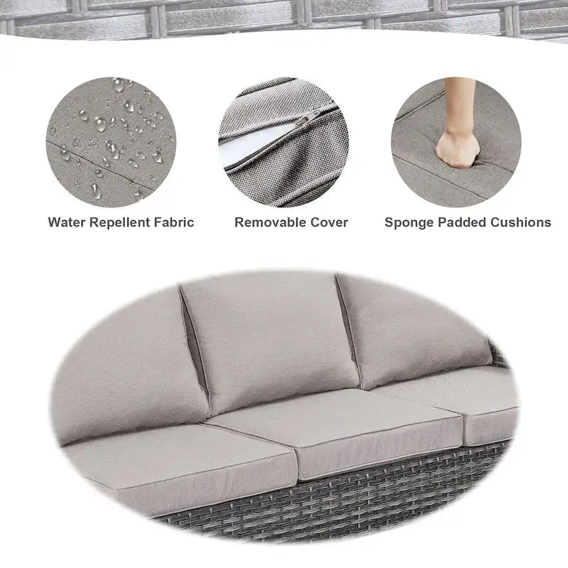 Outdoor Swivel Chairs with Sectional Sofa Table