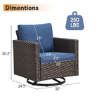 Outdoor Swivel Chairs with Sectional Sofa Table