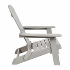 Set of 2 Indoor/Outdoor Folding Adirondack Chairs with Side Table