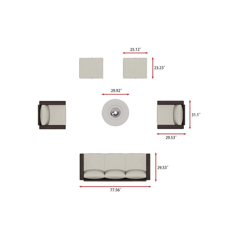 Laguna 6-piece Fire Seating Set
