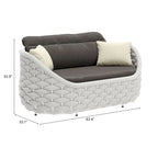 Coral Reef Loveseat Gray