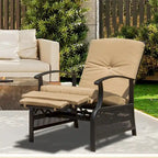 CUSchoice Outdoor Lounge Chair with Cushions - 20.7*43.3*37.8inchW*L*H