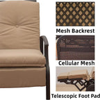 CUSchoice Outdoor Lounge Chair with Cushions - 20.7*43.3*37.8inchW*L*H