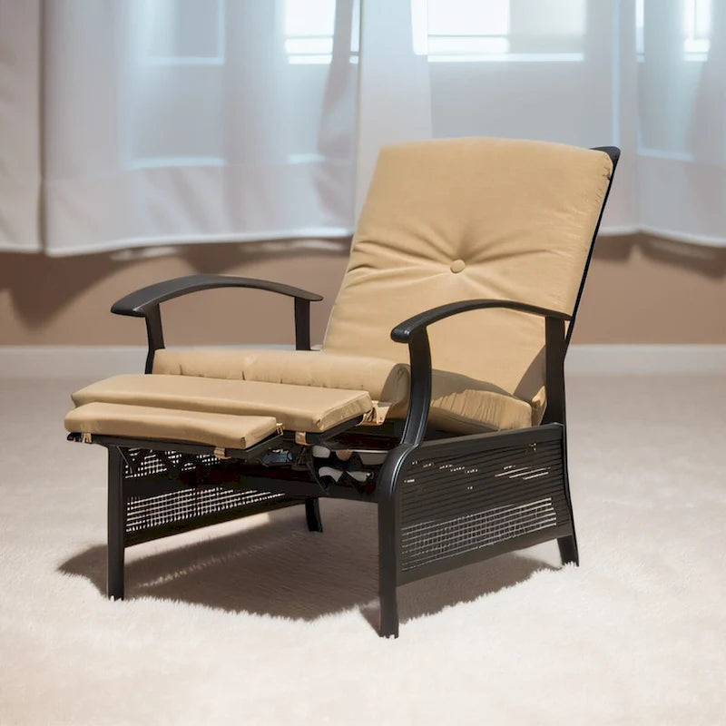 CUSchoice Outdoor Lounge Chair with Cushions - 20.7*43.3*37.8inchW*L*H