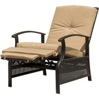 CUSchoice Outdoor Lounge Chair with Cushions - 20.7*43.3*37.8inchW*L*H