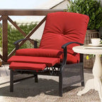 CUSchoice Outdoor Lounge Chair with Cushions - 20.7*43.3*37.8inchW*L*H