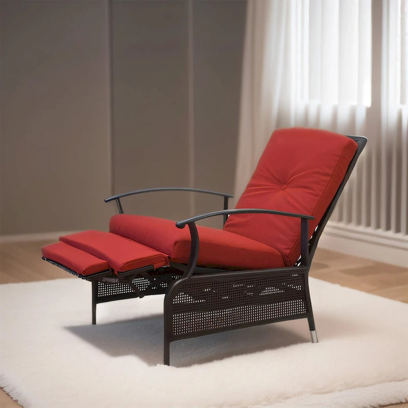CUSchoice Outdoor Lounge Chair with Cushions - 20.7*43.3*37.8inchW*L*H