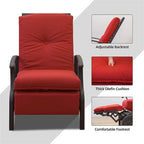 CUSchoice Outdoor Lounge Chair with Cushions - 20.7*43.3*37.8inchW*L*H