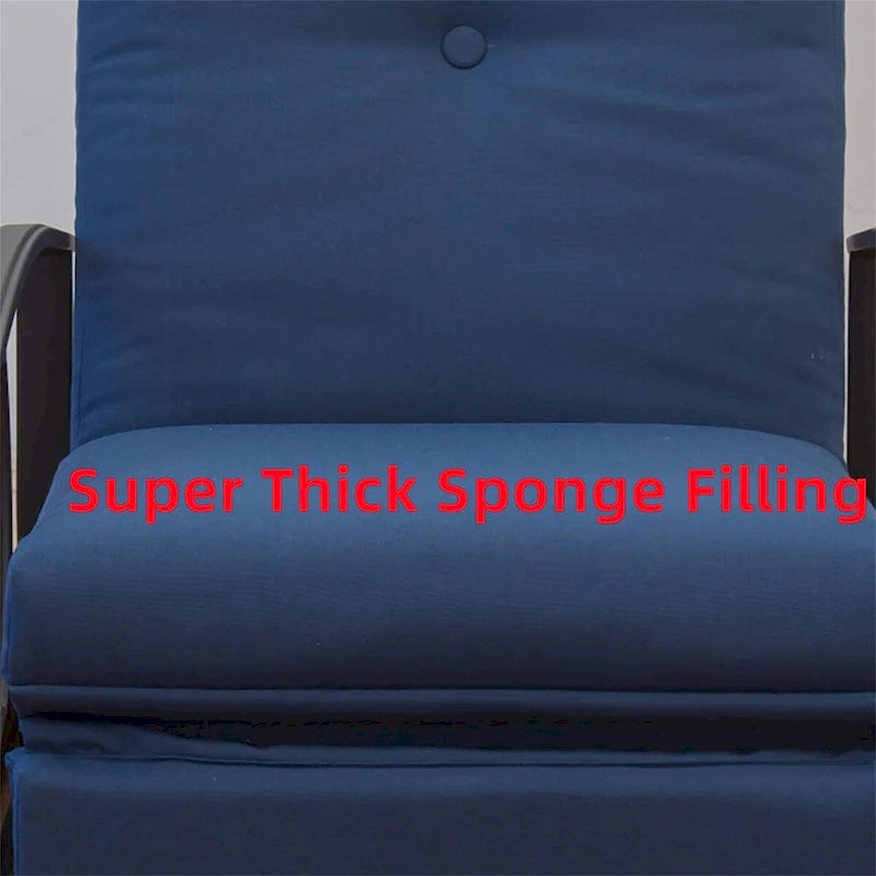 CUSchoice Outdoor Lounge Chair with Cushions - 20.7*43.3*37.8inchW*L*H
