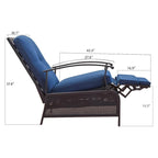 CUSchoice Outdoor Lounge Chair with Cushions - 20.7*43.3*37.8inchW*L*H
